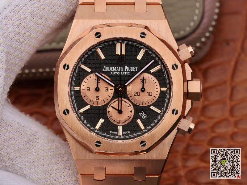 Best Replica Replica Audemars Piguet Royal Oak Chronograph 26331OR.OO.1220OR OM Factory Men Watches 1:1 Best Edition Swiss ETA7750 18K Rose gold on stainless steel bezel - Colareps