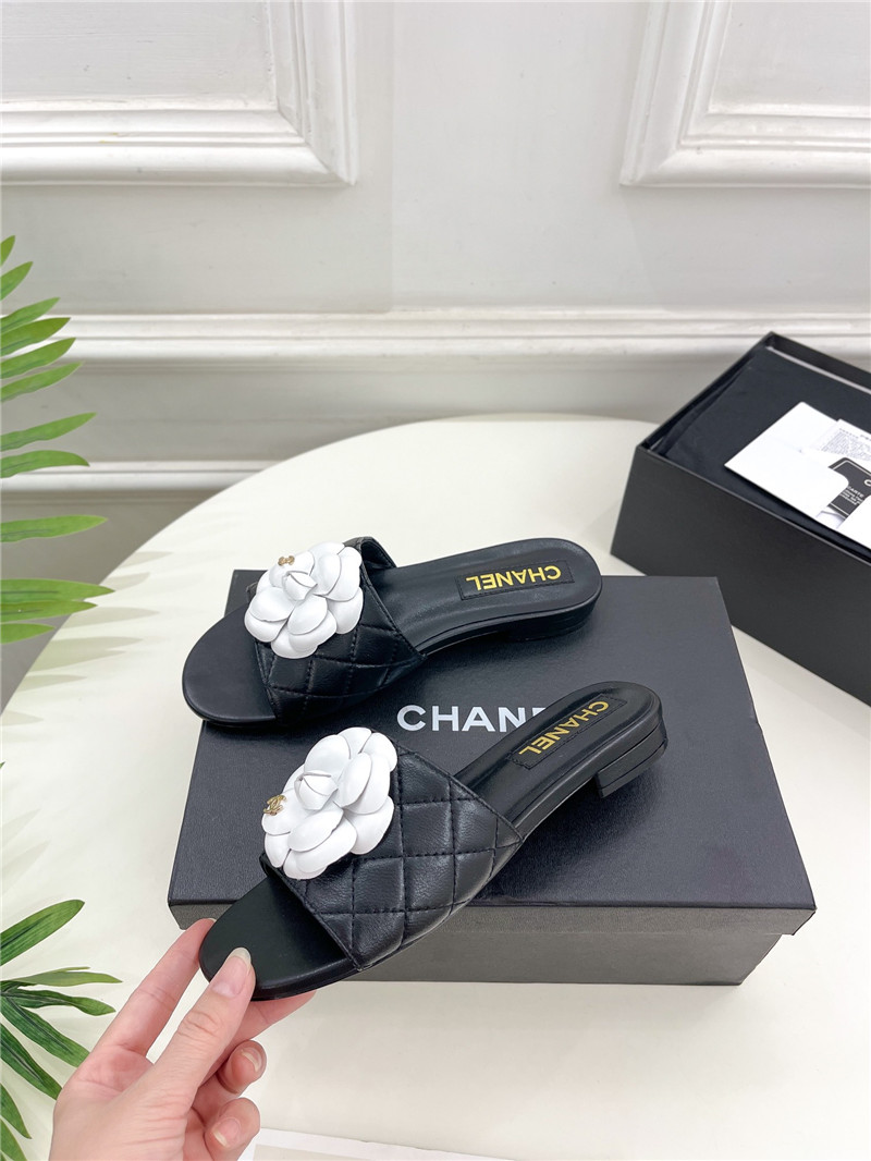 Best Replica chanel counter classic camellia slippers - Colareps