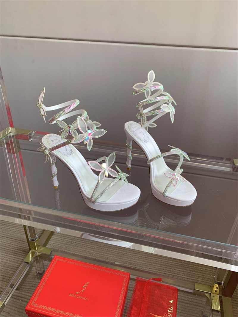 Best Replica rene caovilla crystal butterfly high heel sandals - Colareps