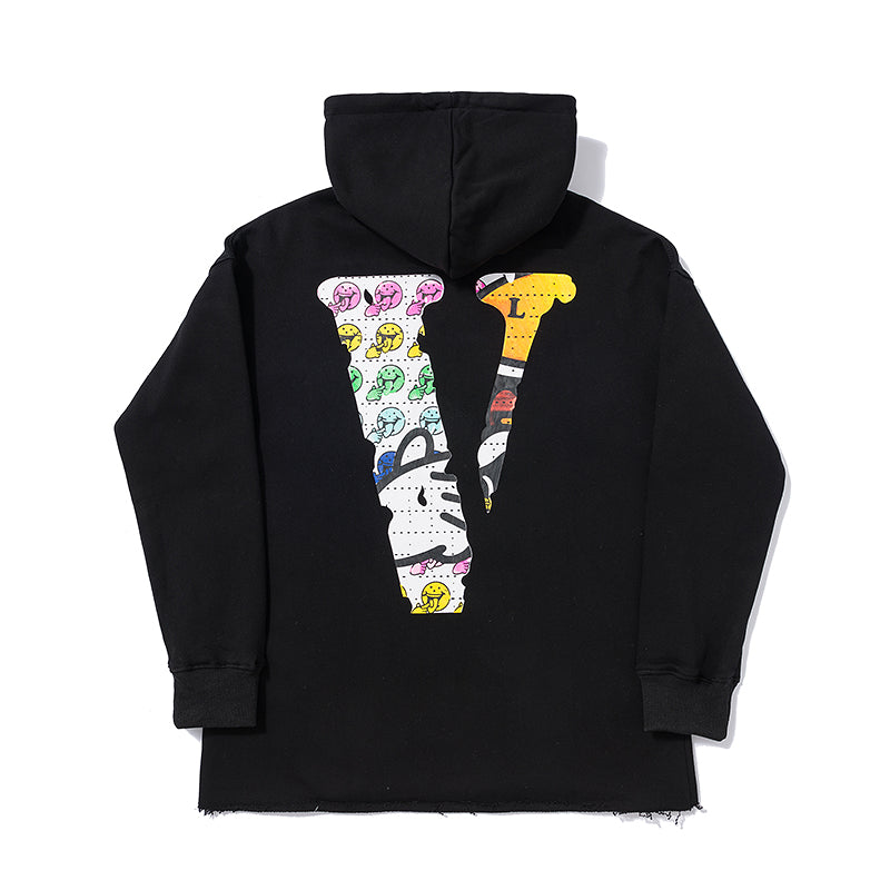 Best Replica Vlone x Friends Hoodie LSD Rainbow Smiley Face Sweatshirt 6847 - Colareps