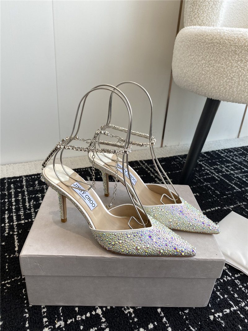 Best Replica Jimmy Choo Square Buckle Drill Point Half Drag - Colareps