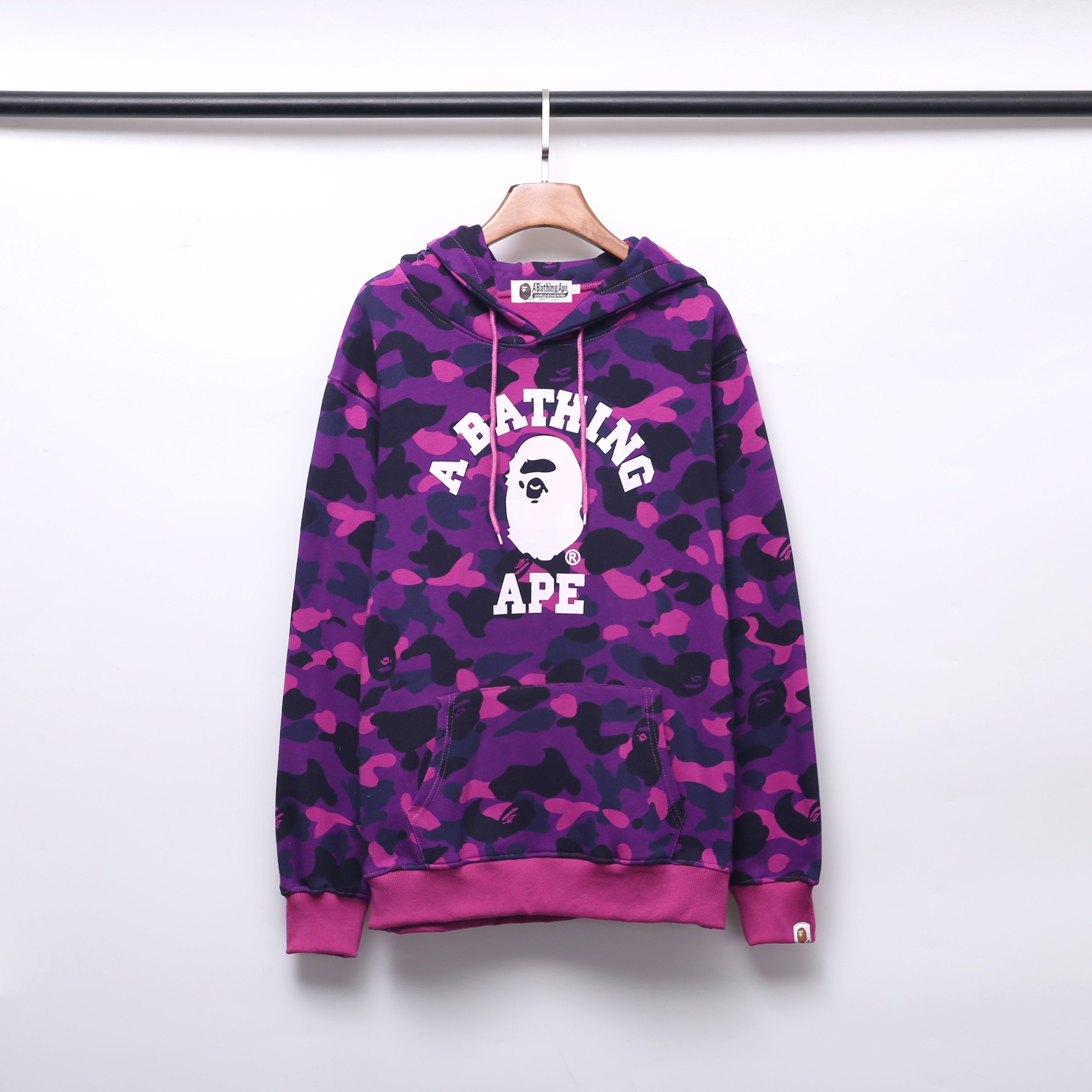 Best Replica BAPE Color Camo College Pullover Hoodie - Colareps