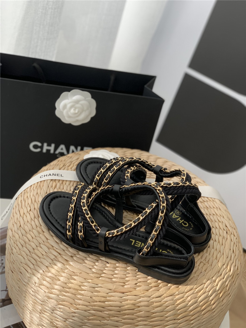 Best Replica chanel braided chain sandals - Colareps