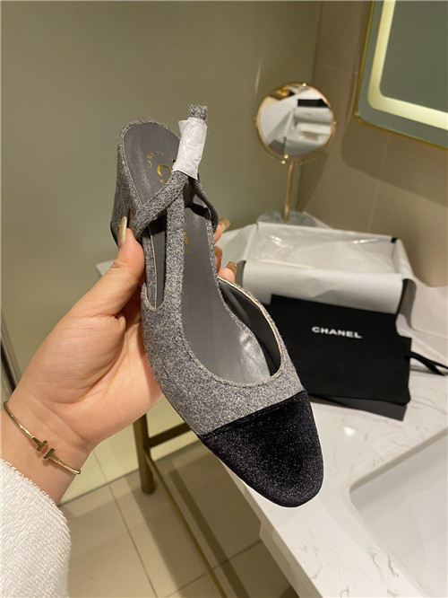 Best Replica Chanel Slingback Dupe heels sandals - Colareps