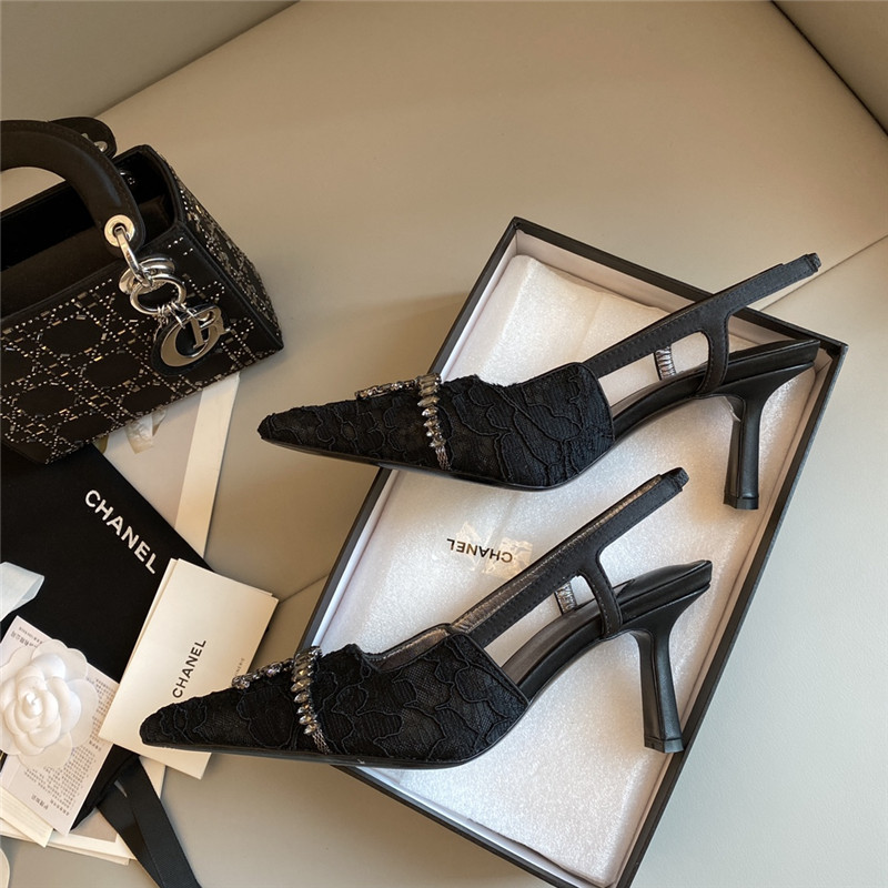 Best Replica Chanel new medieval series lace high heels - Colareps