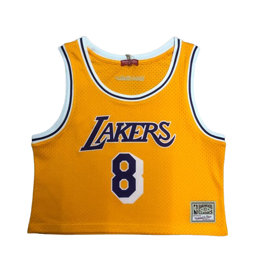 Best Replica KOBE BRYANT LOS ANGELES LAKERS WOMEN'S CROP TOP THROWBACK JERSEY - Colareps