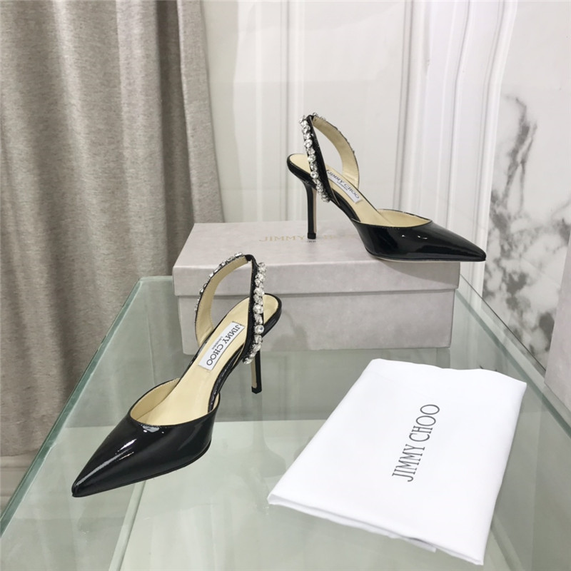 Best Replica Jimmy Choo Pearl Heels Dupe rhinestone heeled sandals - Colareps