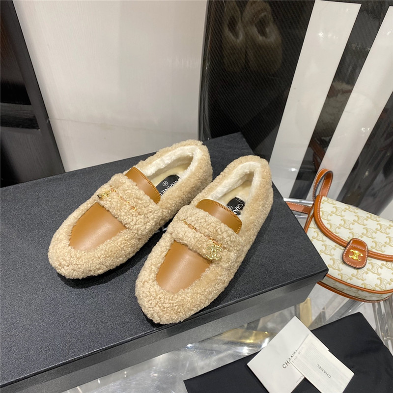 Best Replica chanel lamb wool loafers - Colareps