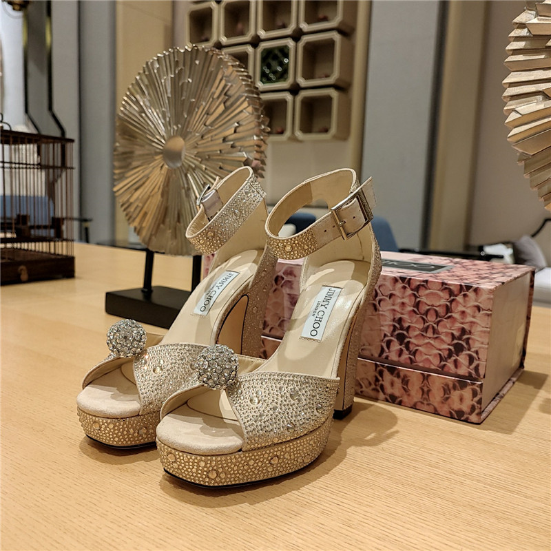 Best Replica jimmy choo high heel diamond chain sandals - Colareps