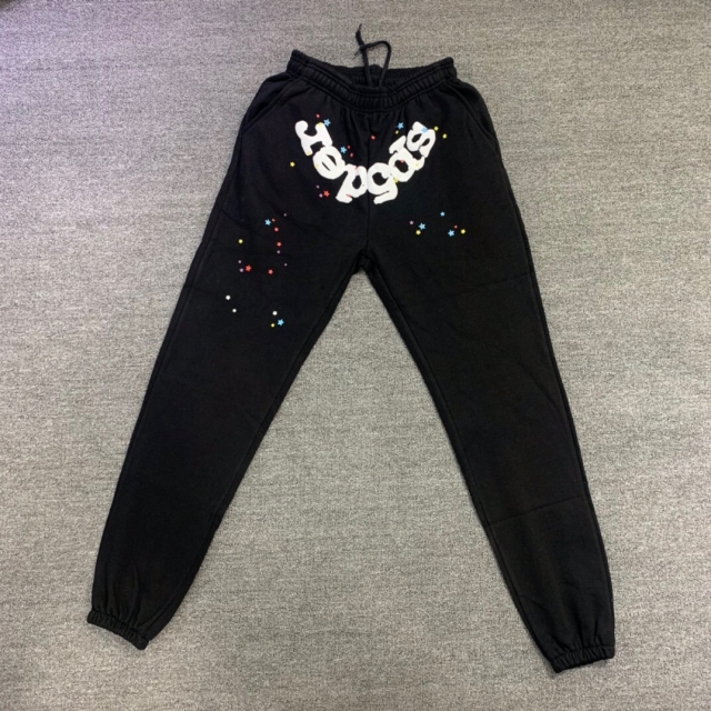 Best Replica Young Thug Sp5der Black stars sweat pants - Colareps