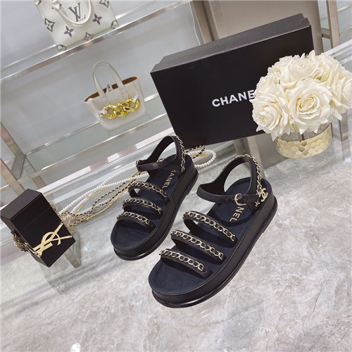 Best Replica chanel chain platform sandals - Colareps