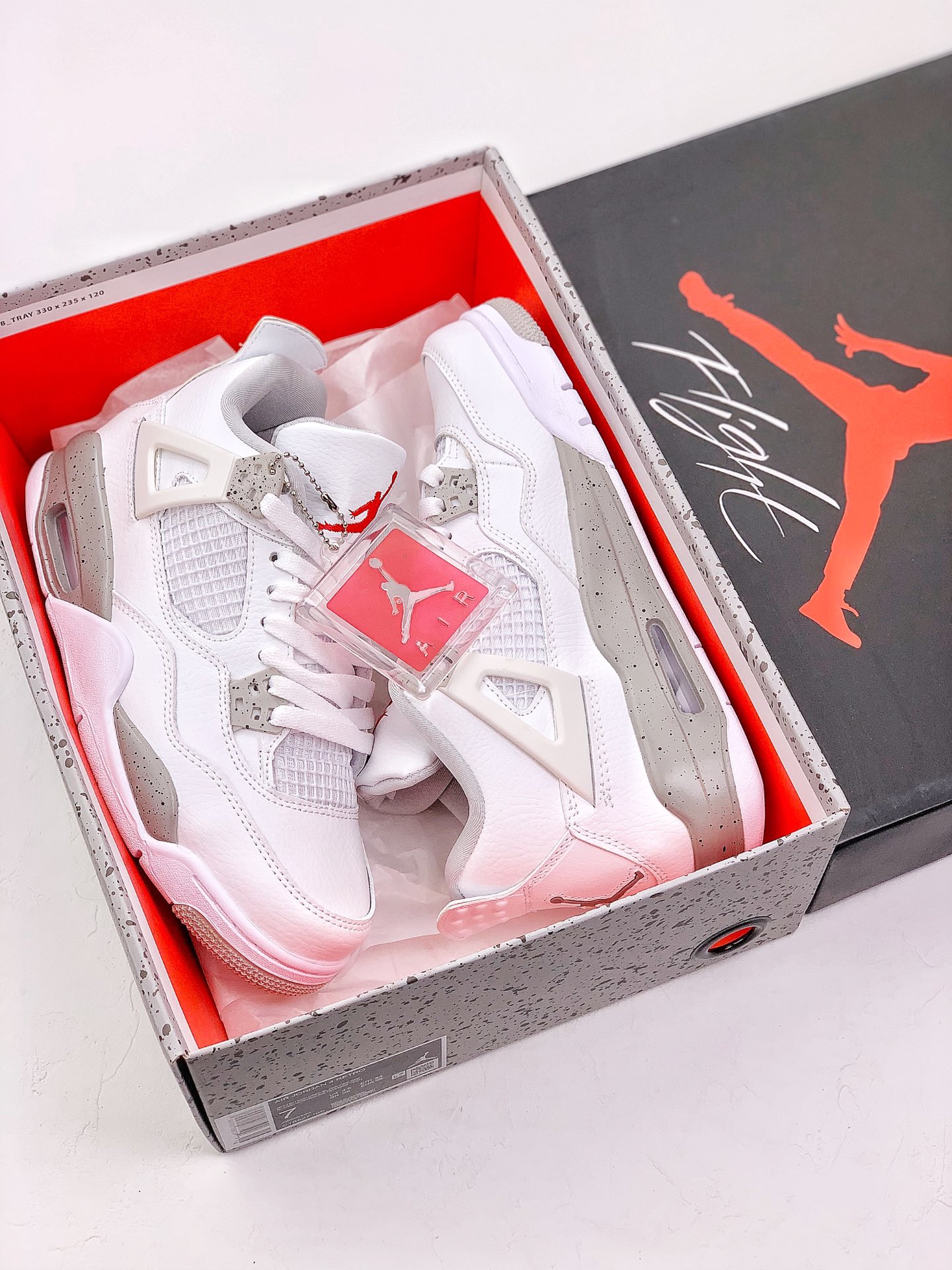 Best Replica Jordan 4 Retro White Oreo extended size - Colareps