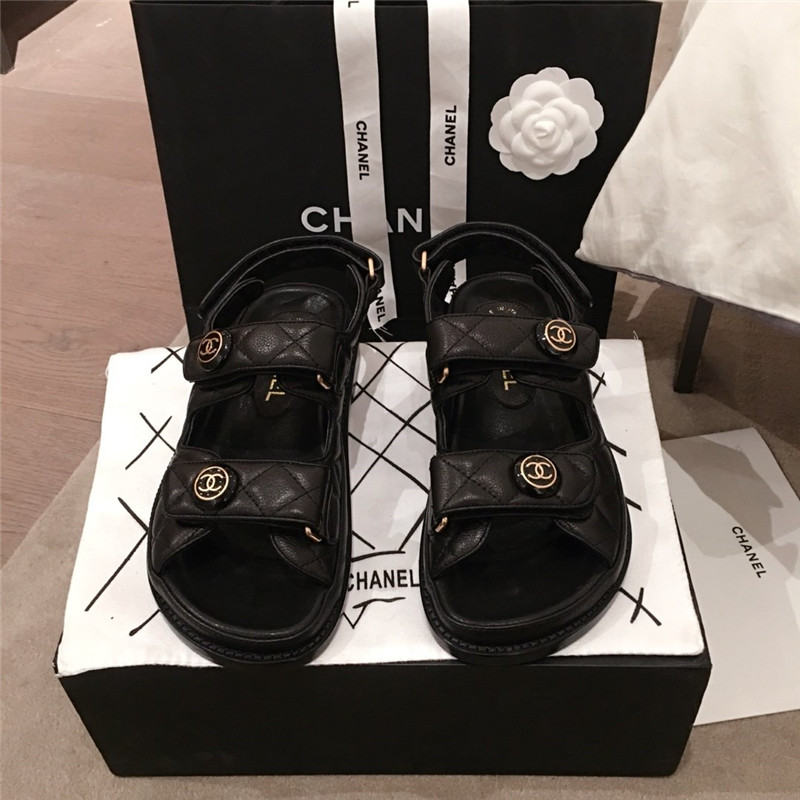 Best Replica Chanel Cruise Sandals Sandal Black - Colareps