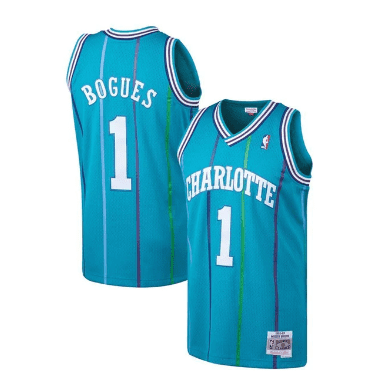 Best Replica MUGGSY BOGUES CHARLOTTE HORNETS THROWBACK JERSEY - Colareps