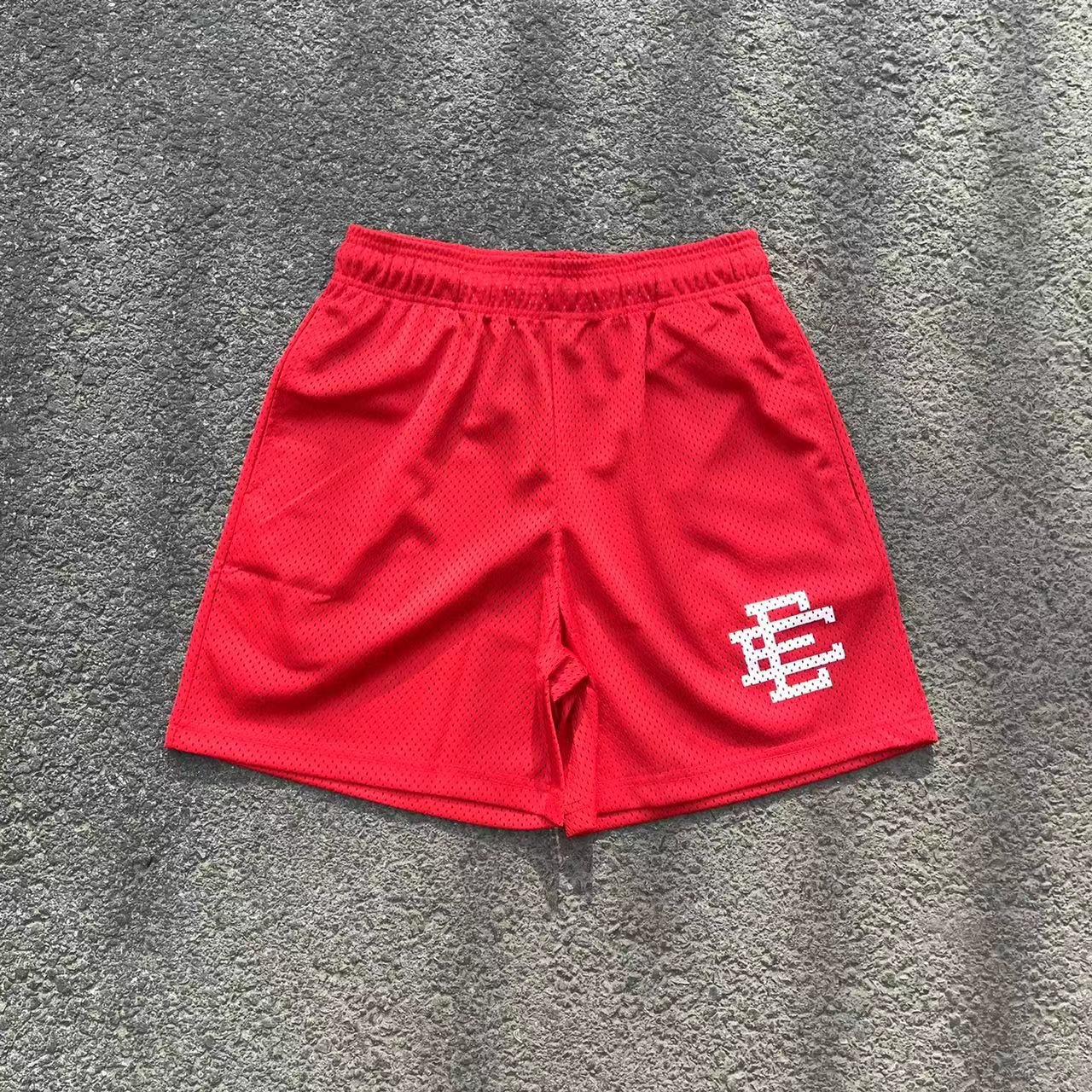 Best Replica 1:1 quality version Eric Emanuel white logo mesh shorts- - Colareps