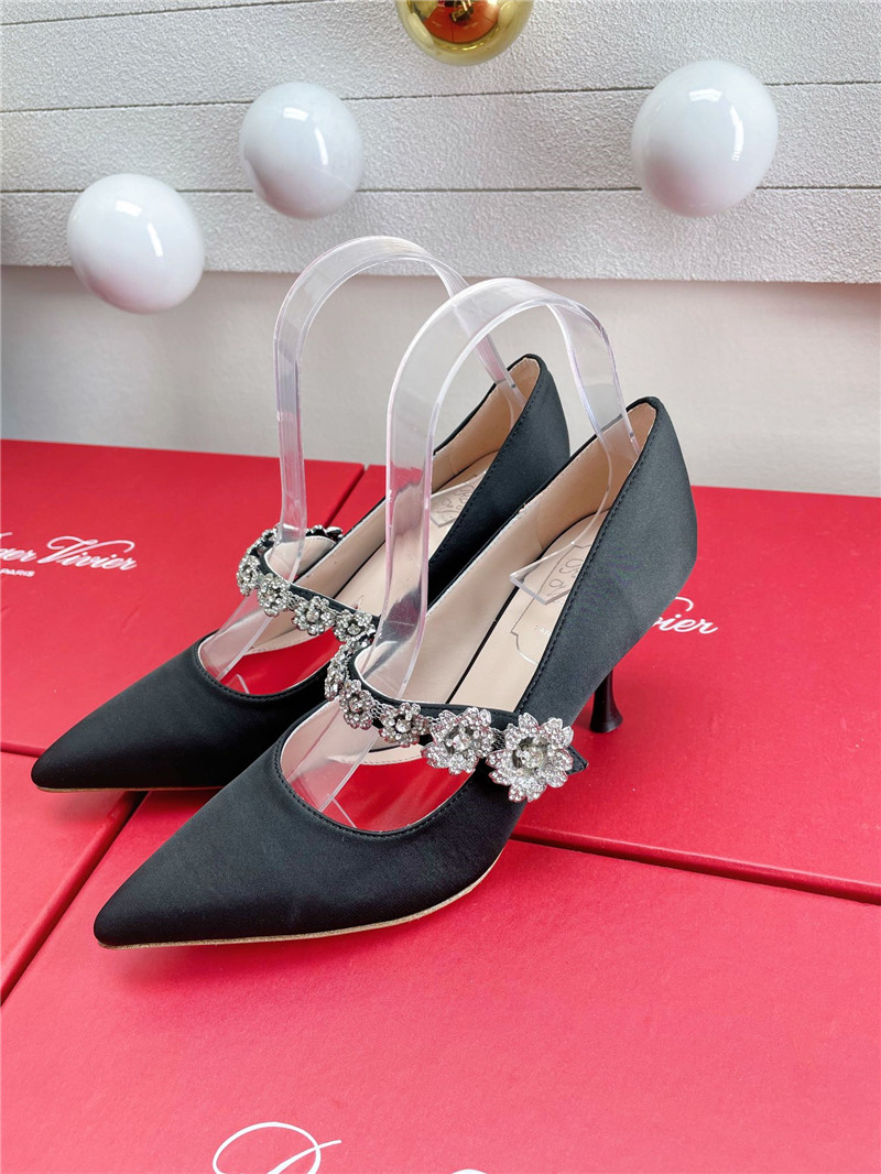Best Replica Roger vivier Dupes wedding shoes snow diamond series high heels - Colareps