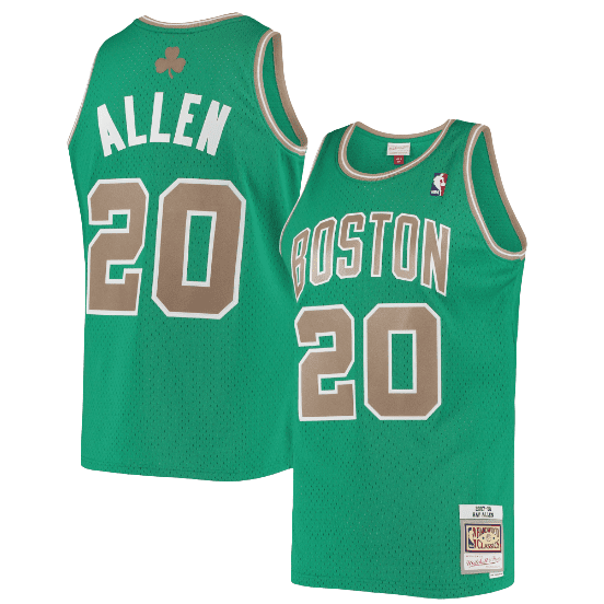 Best Replica RAY ALLEN BOSTON CELTICS THROWBACK JERSEY (HEAT APPLIED) - Colareps