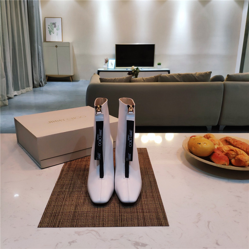 Best Replica jimmy choo logo zipper square toe ankle boots - Colareps