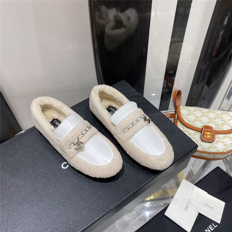 Best Replica chanel lamb wool loafers - Colareps