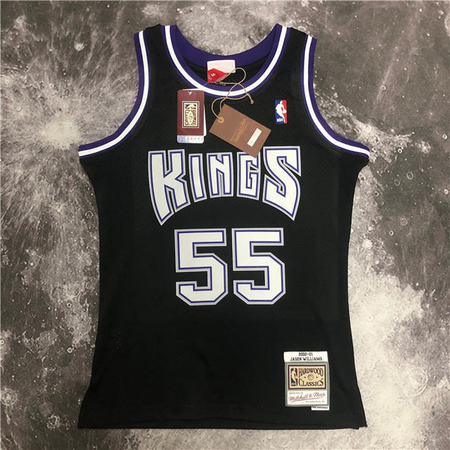 Best Replica JASON WILLIAMS SACRAMENTO KINGS THROWBACK JERSEY (HEAT APPLIED) - Colareps