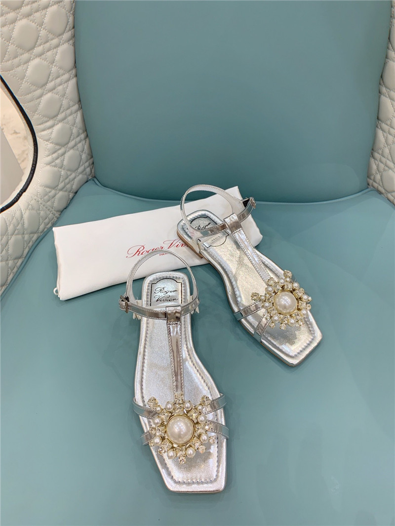Best Replica roger vivier Dupes SS Pearl Rhinestone Sandals - Colareps