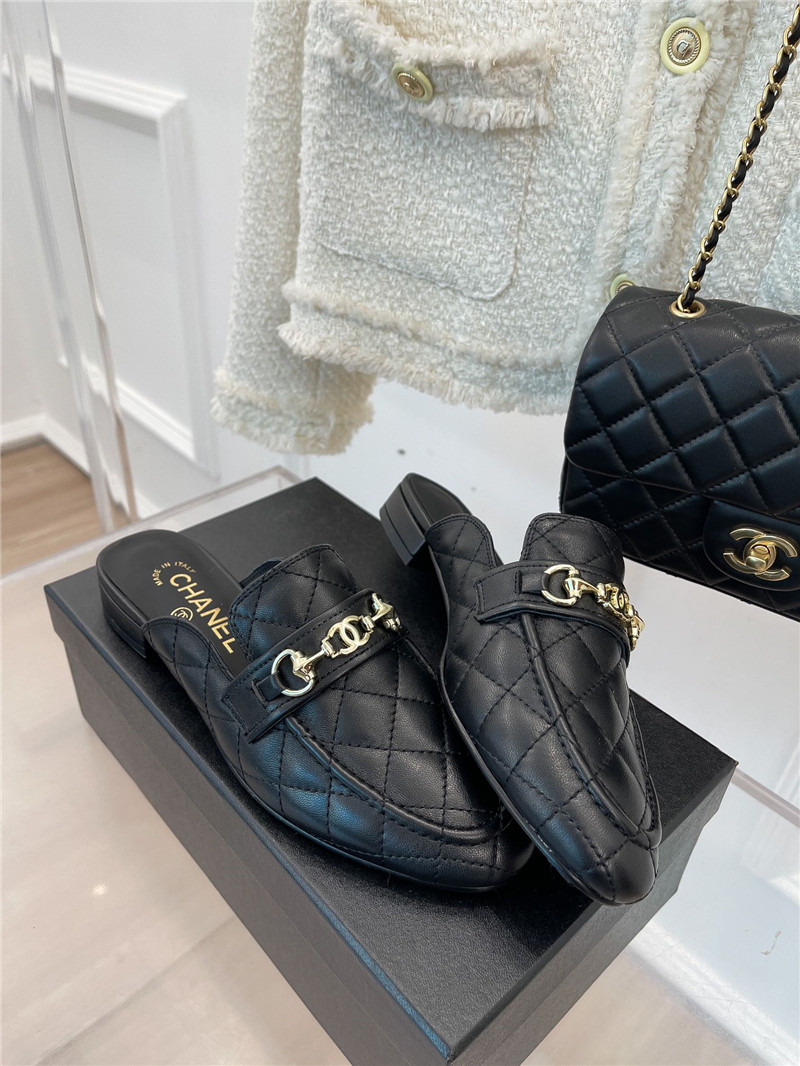 Best Replica chanel rhombic horsebit loafer slippers - Colareps