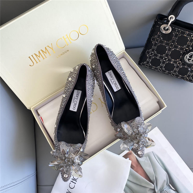 Best Replica Jimmy Choo Crystal Wedding Slippers - Colareps