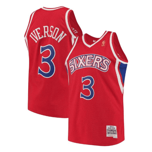 Best Replica ALLEN IVERSON PHILADELPHIA 76ERS THROWBACK JERSEY - Colareps
