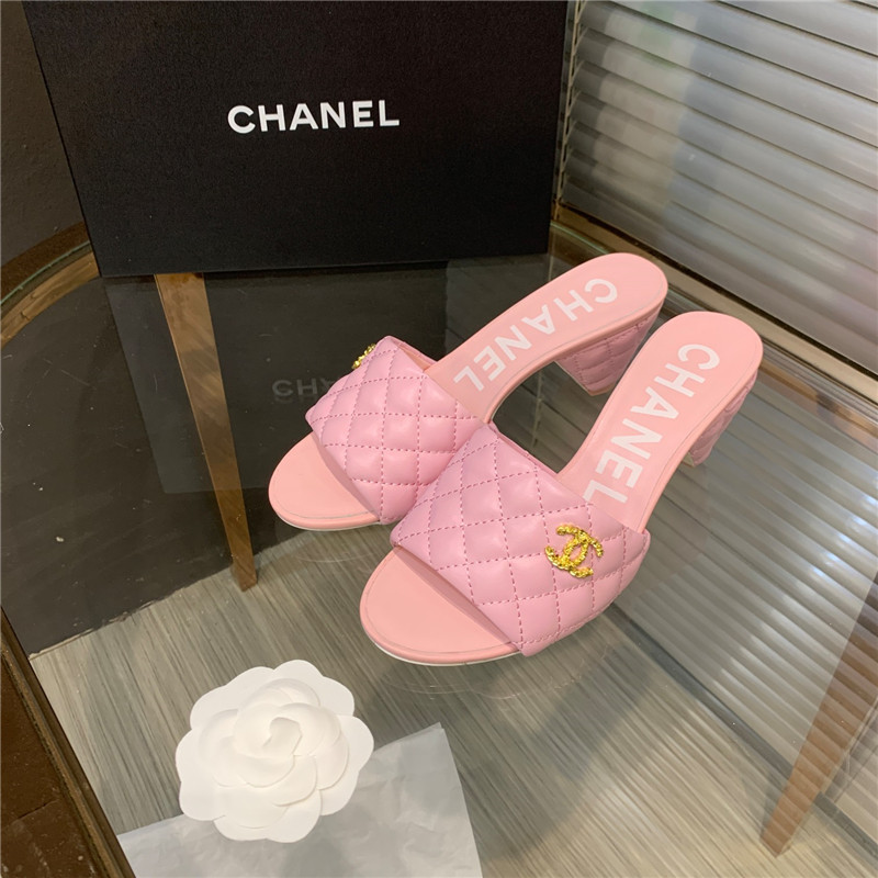 Best Replica chanel chunky heel slippers - Colareps
