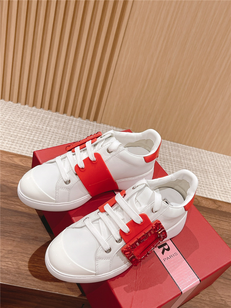 Best Replica Roger vivier new diamond buckle white shoes - Colareps