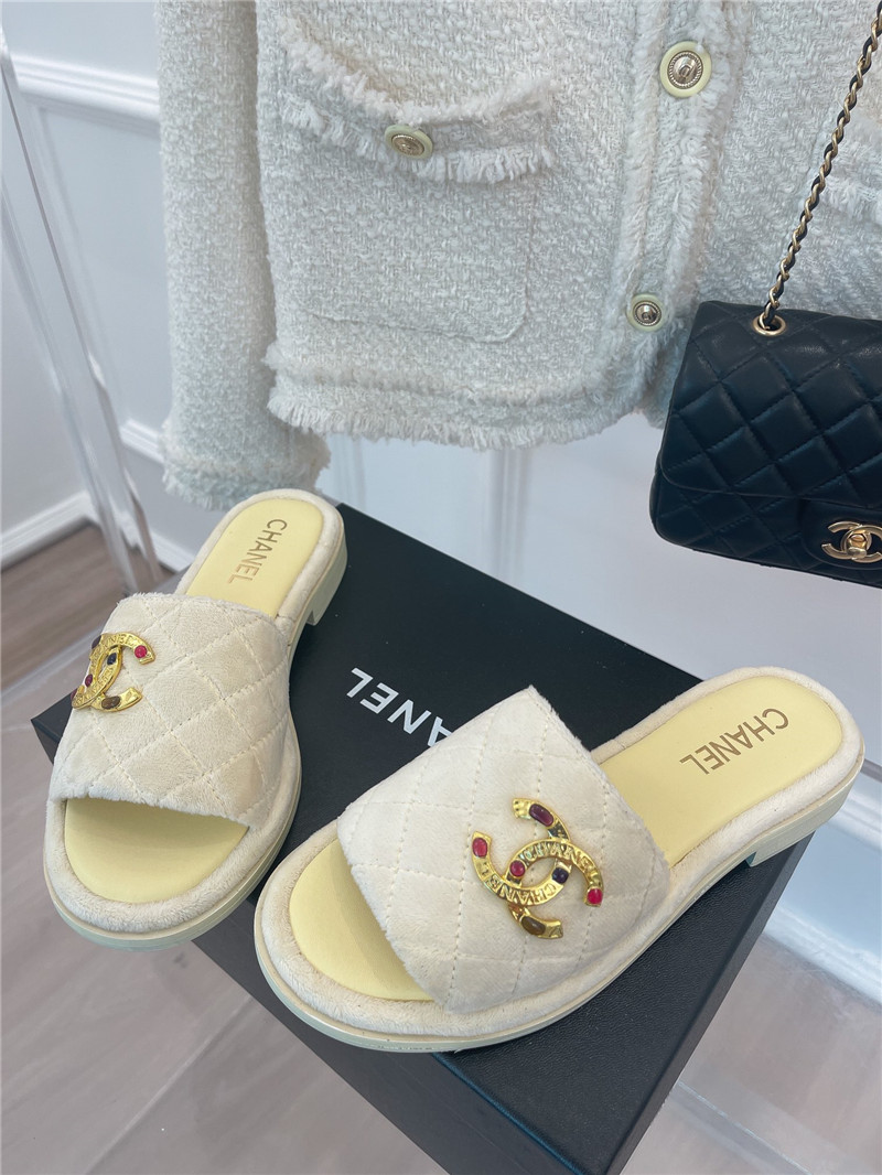 Best Replica chanel embroidered logo slippers - Colareps