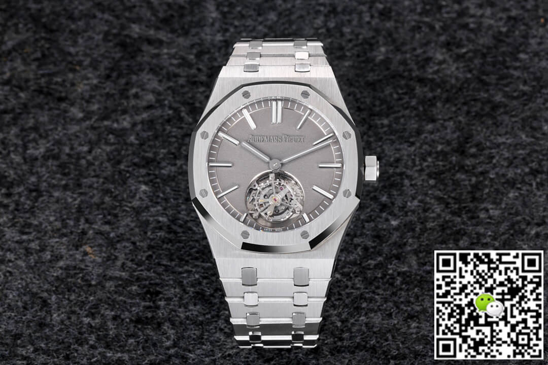 Best Replica Replica Audemars Piguet Royal Oak Tourbillon 26530TI.OO.1220TI.01 1:1 Best Edition R8 Factory Dark Grey Dial - Colareps