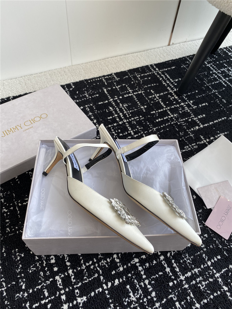 Best Replica Jimmy Choo Square Buckle Drill Point Half Drag - Colareps