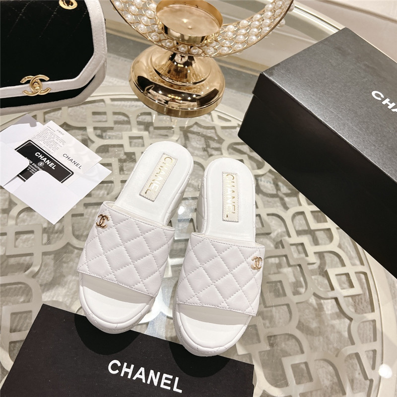 Best Replica chanel lozenge platform sandals and slippers - Colareps