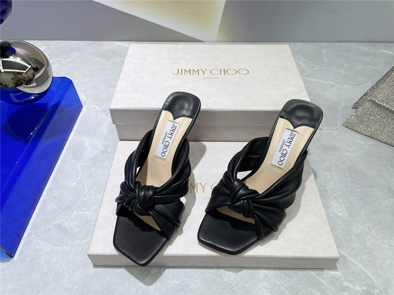 Best Replica jimmy choo bow heels dupe square toe bow sandals - Colareps