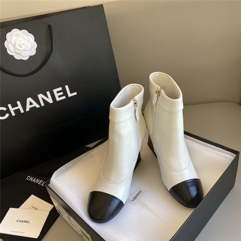 Best Replica chanel pearl heel ankle boots - Colareps