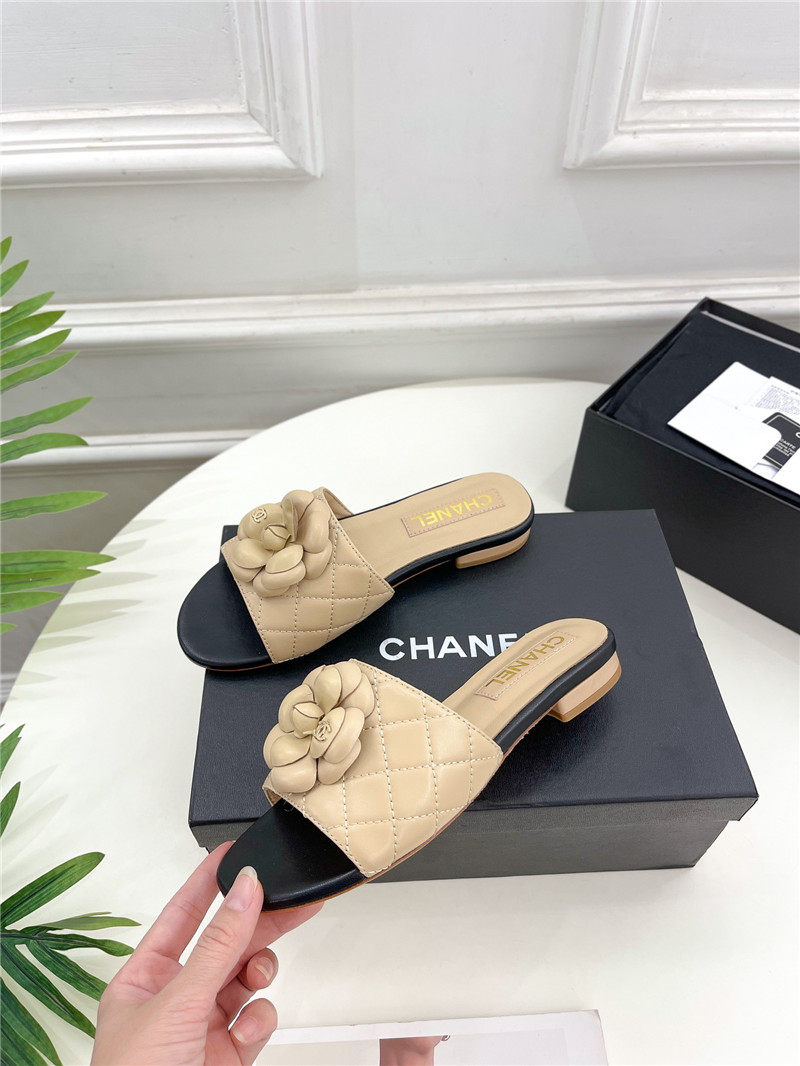 Best Replica chanel counter classic camellia slippers - Colareps
