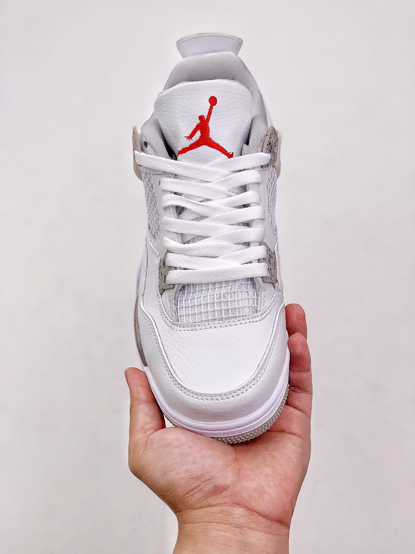 Best Replica Jordan 4 Retro White Oreo extended size - Colareps