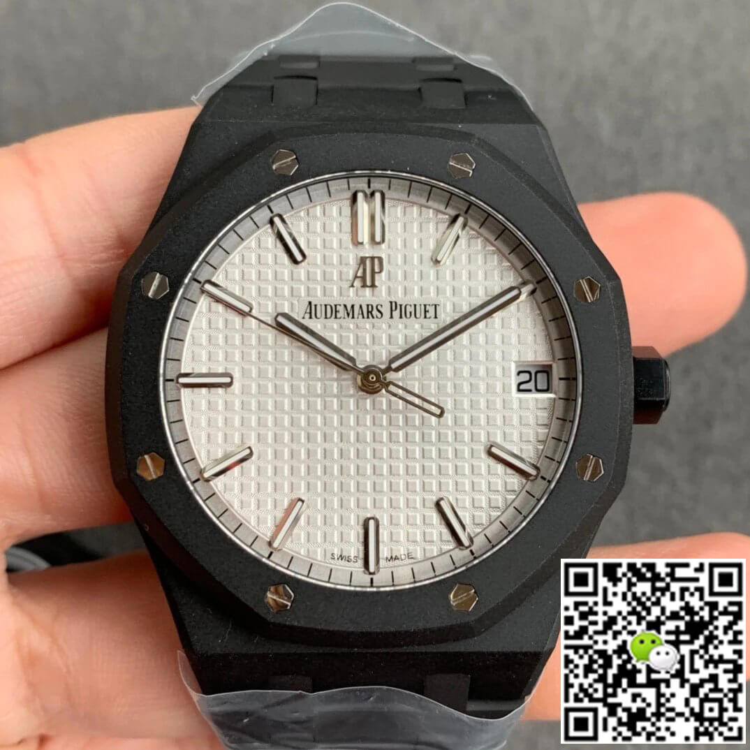 Best Replica Audemars Piguet Replica 15500 DLC Version 1:1 Best Edition ZF Factory White Dial - Colareps