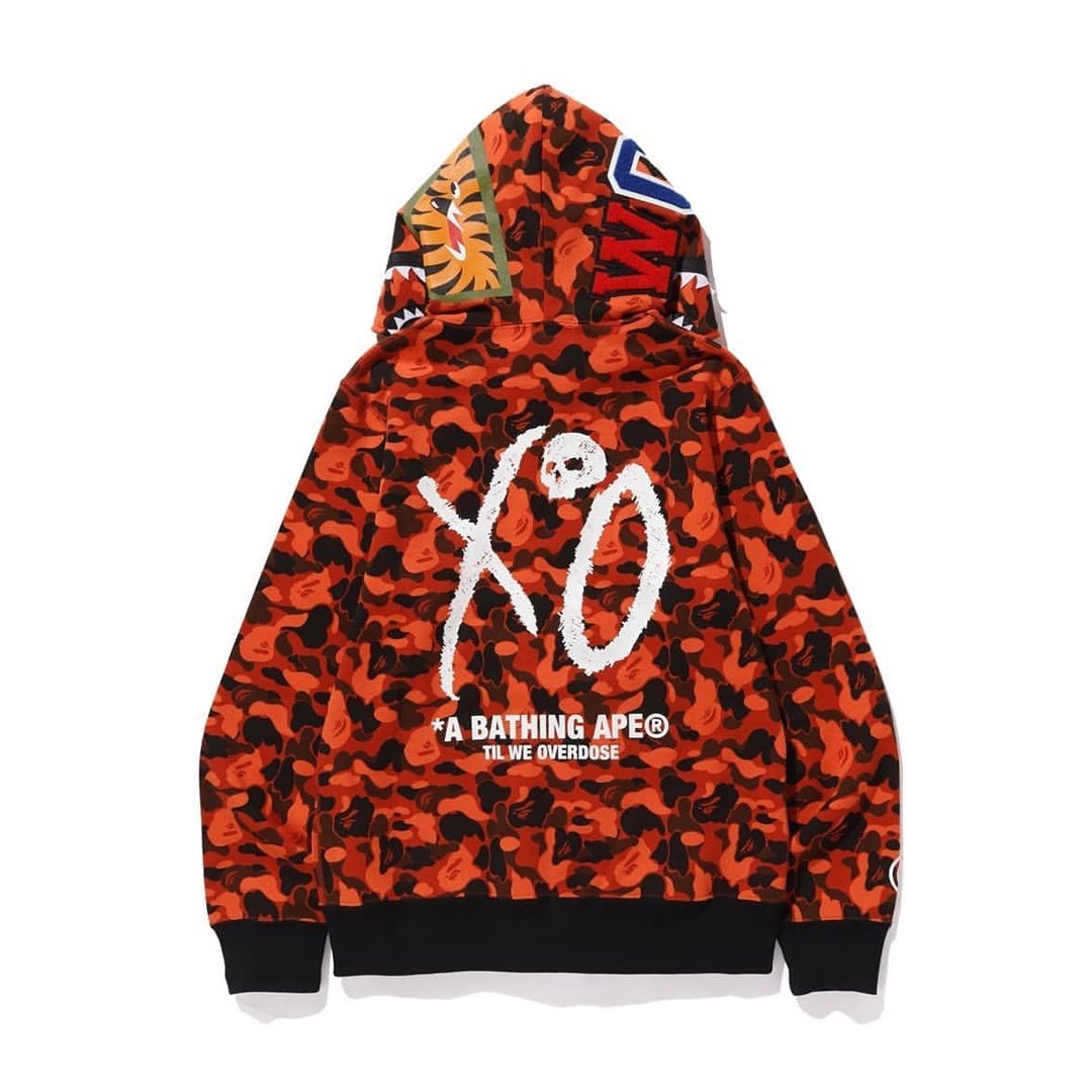 Best Replica Bape x XO Camo Full Zip Hoodie - Colareps