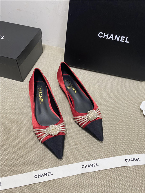 Best Replica Chanel high-heeled silk shoes - Colareps