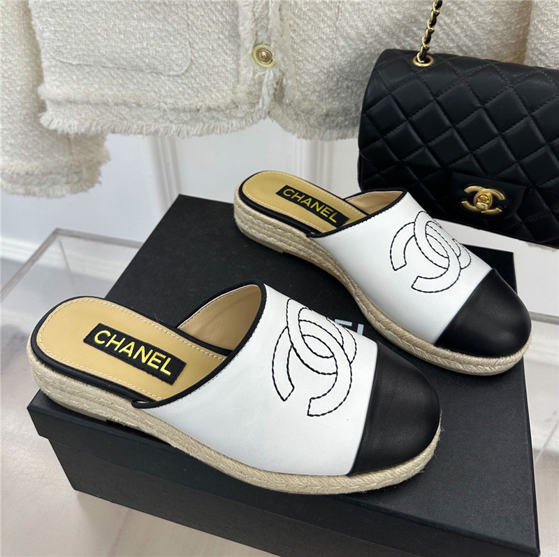 Best Replica Chanel logo platform fisherman slippers - Colareps