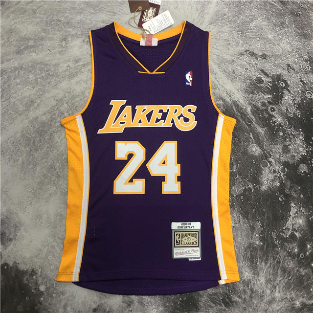 Best Replica KOBE BRYANT #24 LOS ANGELES LAKERS PURPLE THROWBACK JERSEY (HEAT APPLIED) - Colareps