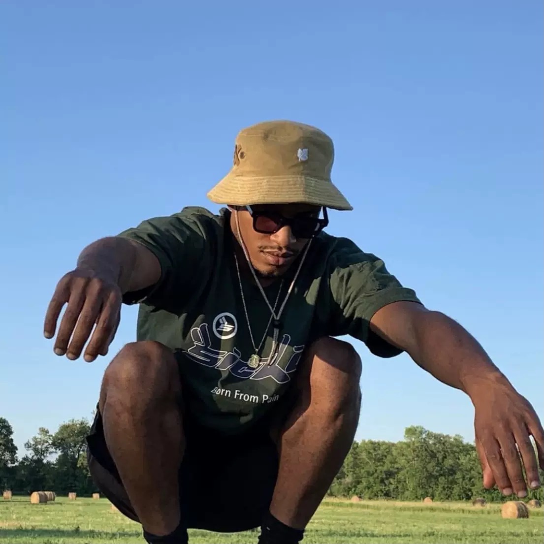 Best Replica 1:1 quality version Sicko.1993 letters logo green tee - - Colareps