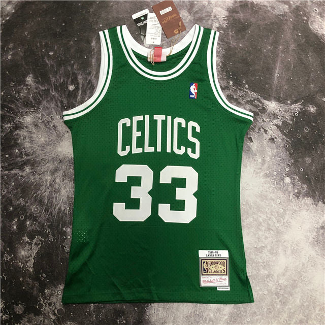 Best Replica LARRY BIRD BOSTON CELTICS THROWBACK JERSEY (HEAT APPLIED) - Colareps