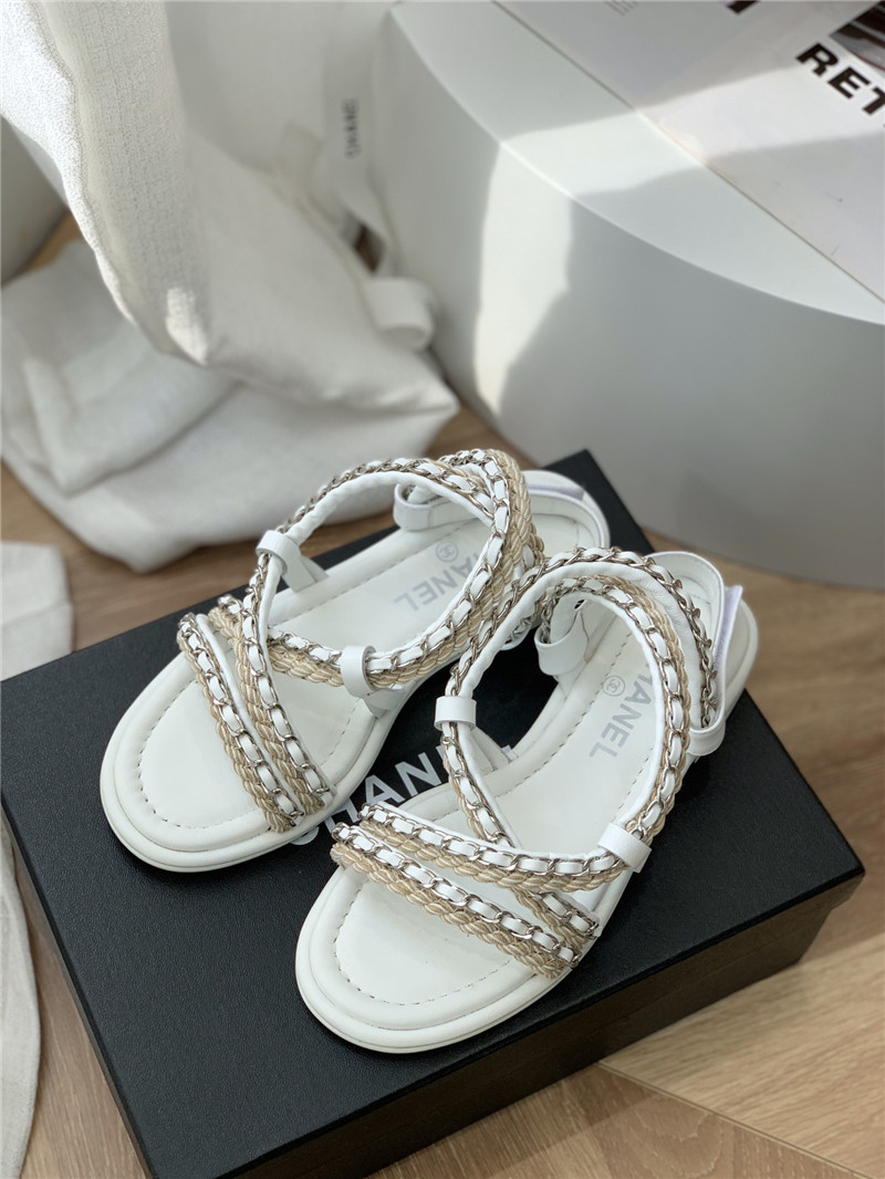 Best Replica chanel braided chain sandals - Colareps