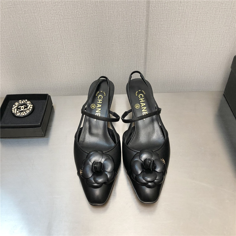 Best Replica chanel camellia square toe high heels - Colareps