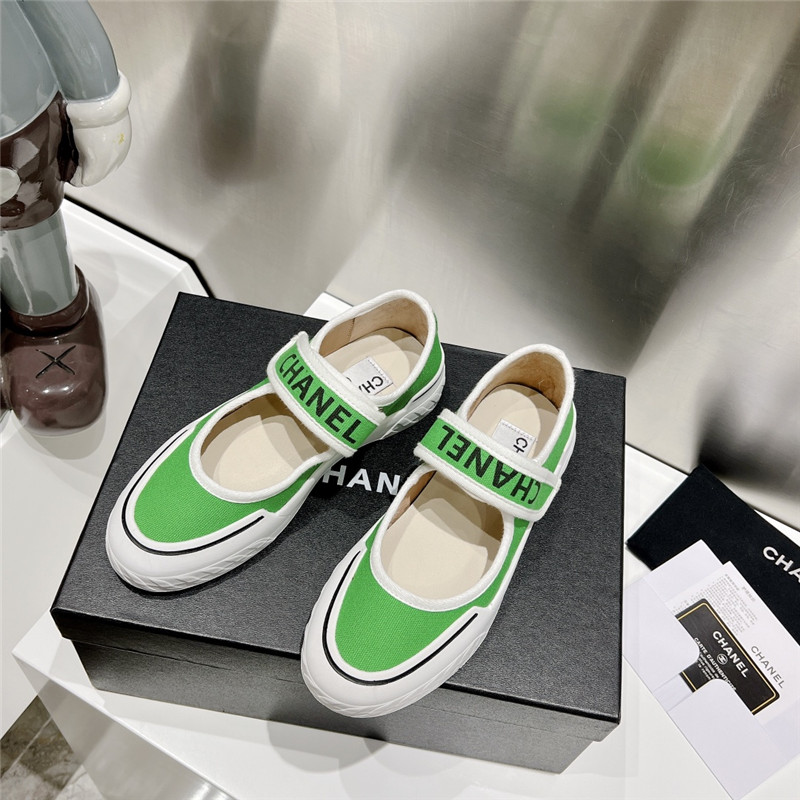 Best Replica Chanel second-hand Velcro platform canvas shoes - Colareps