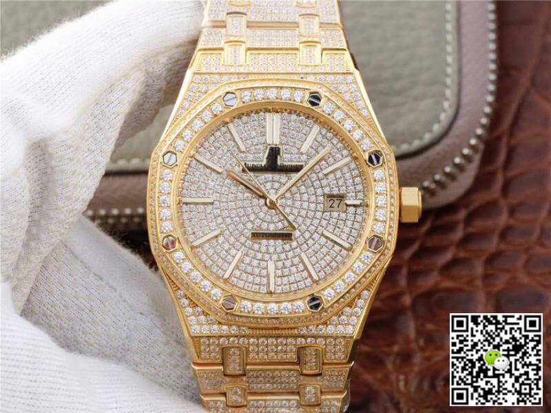 Best Replica Replica Audemars Piguet Royal Oak 15400.OR01 1:1 Best Edition Swiss ETA3120 White Diamond Dial - Colareps