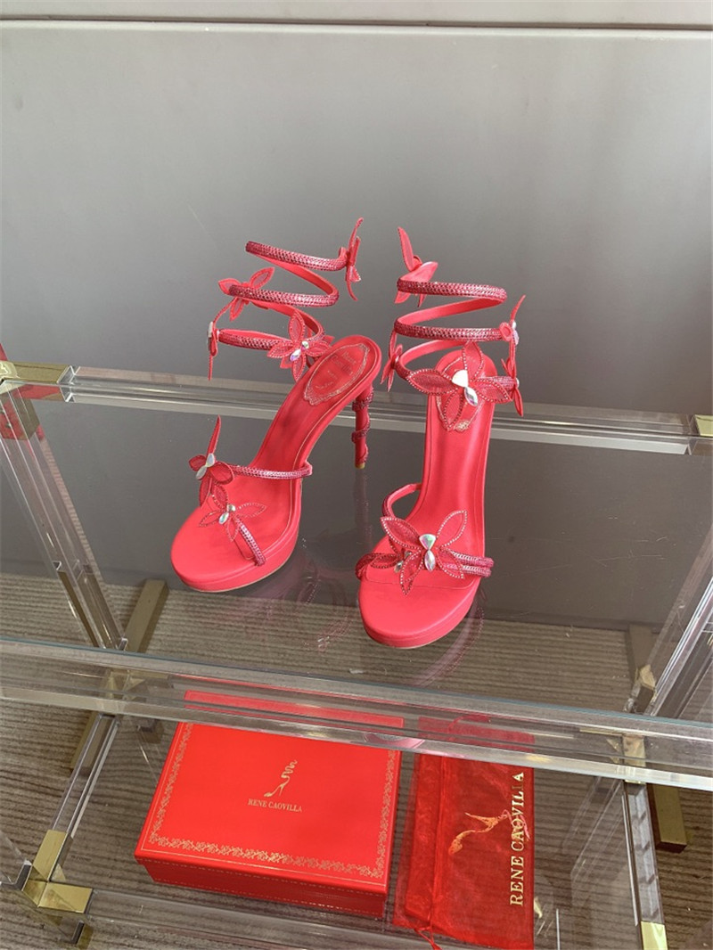 Best Replica rene caovilla crystal butterfly high heel sandals - Colareps